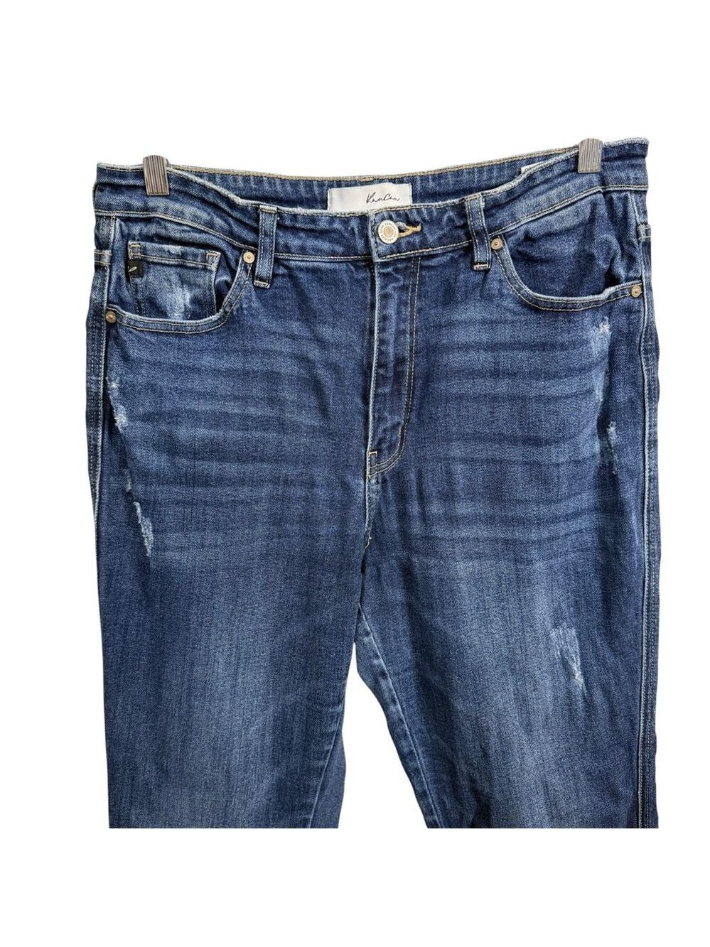 KanCan Bootcut Jeans Size 13/30 Distressed Medium Wash Stretch Denim - Picture 2 of 9